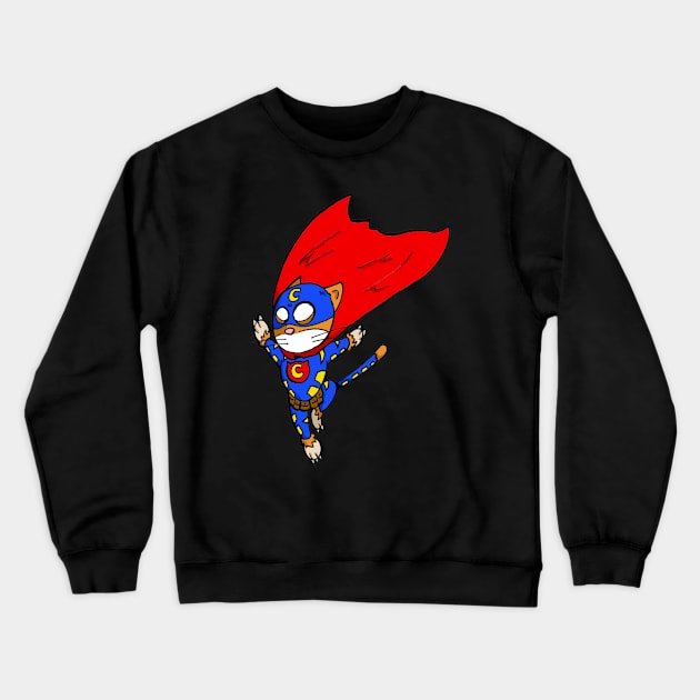 Supercat Crewneck Sweatshirt by Catartyk